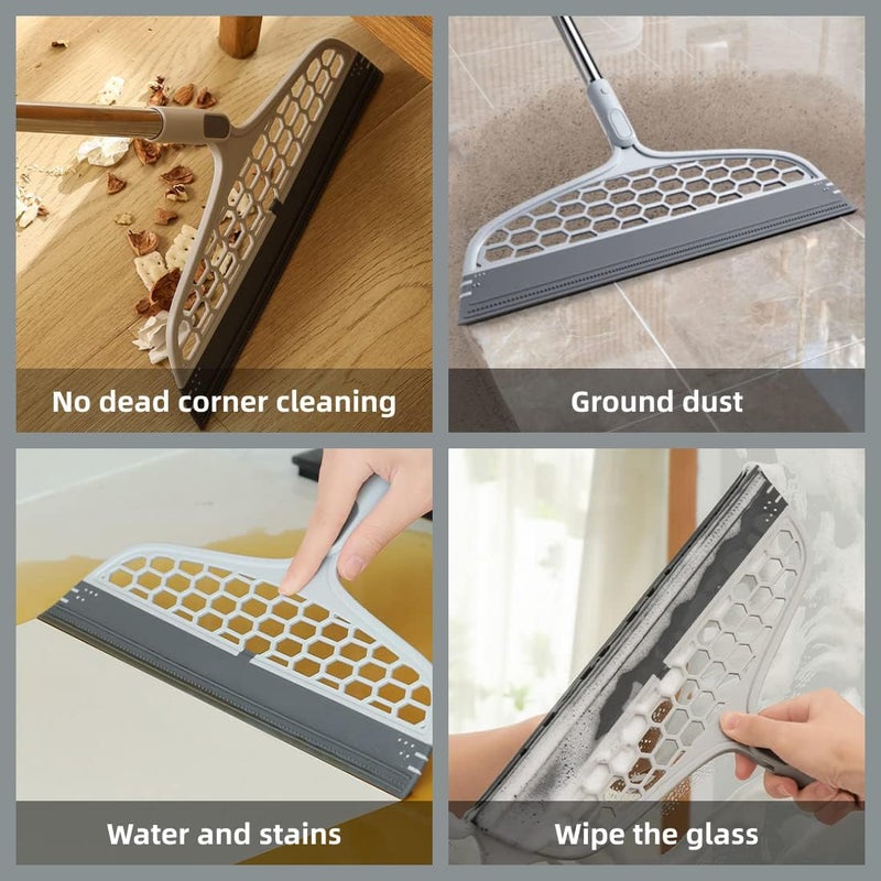 PLLITH Upgraded Magic Broom, 4 in 1 Sweeper Pet Hair Remover with a Mini Squeegee, Easily Cleans The Floor Surface & Remove Dirt and Hair, for Kitchen Bathroom Cleaning Tools - Image 4